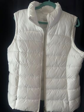 Calvin Klein White Quilted Puffer Vest